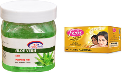 

Pink Root Aloe Vera Gel 500ml, Fem Gold Bleach(Set of 2)