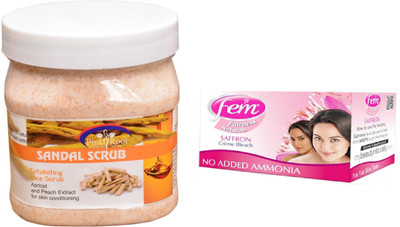 

Pink Root Sandal Scrub 500ml, Fem Saffron Bleach(Set of 2)