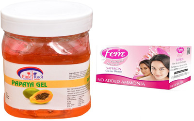 

Pink Root Papaya Gel 500ml, Fem Saffron Bleach(Set of 2)