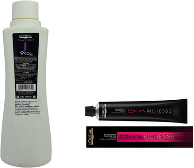 

L'Oreal DIA Ammonia Free hair color 4.20 Inidesent Burgundy (1tube) 60mL+ DIA Activateur Developer 495mL(Set of 2)