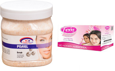 

Pink Root Pearl Scrub 500ml, Fem Saffron Bleach(Set of 2)
