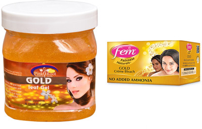 Pink Root Gold Leaf Gel 500ml, Fem Gold Bleach(Set of 2)