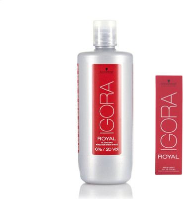 

Schwarzkopf Igora Royal Permanent color crème 6-99 Dark Blonde Violet Extra(1 tube) 60mL+ Igora Oil Developer 1000 mL(Set of 2)