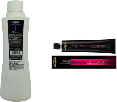 

L'Oreal DIA Ammonia Free hair color 5 Light Brown(1tube) 60mL+ DIA Activateur Developer 495mL(Set of 2)