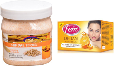 

Pink Root Sandal Scrub 500ml, Fem De-Tan Bleach(Set of 2)