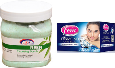 

Pink Root Neem Scrub 500ml, Fem Diamond Bleach(Set of 2)