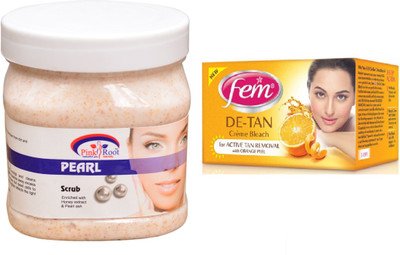 

Pink Root Pearl Scrub 500ml, Fem De-Tan Bleach(Set of 2)