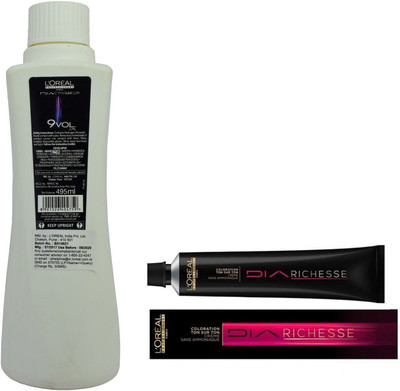 

L'Oreal DIA Ammonia Free hair color 6.13velvet Brown(1tube) 60mL+ DIA Activateur Developer 495mL(Set of 2)
