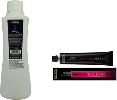 

L'Oreal DIA Ammonia Free hair color 5.25 Iced Chestnut(1tube) 60mL+ DIA Activateur Developer 495mL(Set of 2)