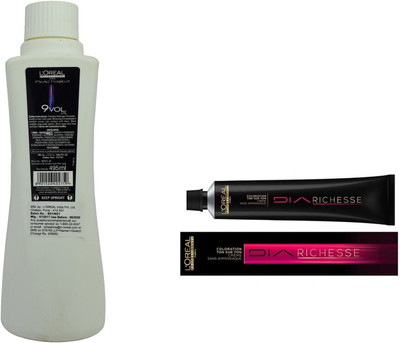 

L'Oreal DIA Ammonia Free hair color 6.34 Honey Chestnut(1tube) 60mL+ DIA Activateur Developer 495mL(Set of 2)