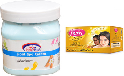 

Pink Root Foot Spa Cream 500ml, Fem Gold Bleach(Set of 2)