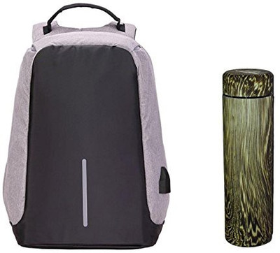 

ShopyBucket Laptop Backpack Men Women Backpack External USB Charge Notebook Computer Backpack with 1 Bottle Combo Set