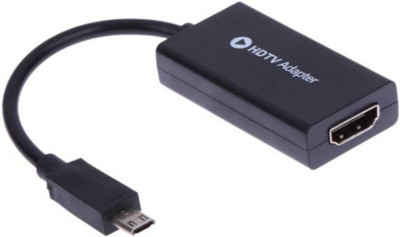 Microware MICRO USB TO MHL ADAPTER HDMI Adapter(Black)