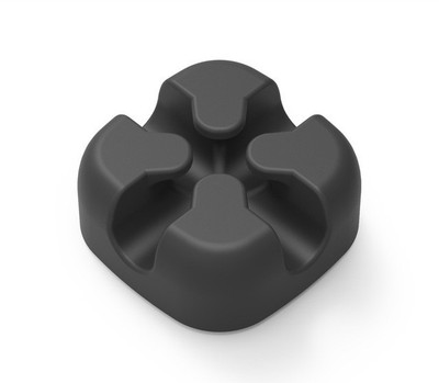 

UrbanBasics 10 Compartments Silicon Desktop Cable Clip for Organising Wires(Black)