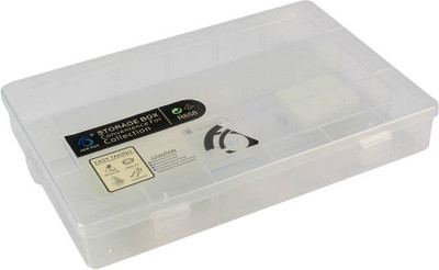 

Sukot 13 Compartments Plastic Adjustable Grid Divider Plastic Storage Box(Clear Transparent)