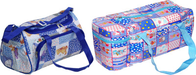 ANNAPURNA SALES Baby Diaper Bag With Bottle Warmers or Nappy Changing Bag with 2 Bottle Warmers Combo Set of 2 Pcs. Diaper Bag(Blue)