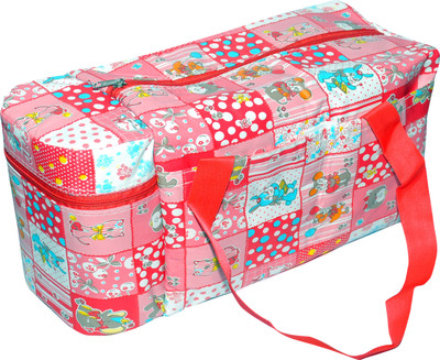 

ANNAPURNA SALES Baby Diaper Bag With Bottle Warmers or Nappy Changing Bag with 2 Bottle Warmers Diaper Bag(Red)
