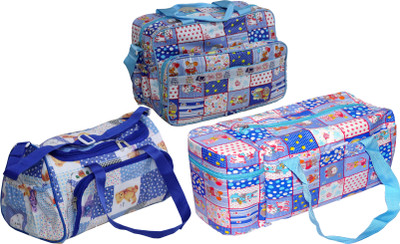 

ANNAPURNA SALES Baby Diaper Bag With Bottle Warmers or Nappy Changing Bag with 2 Bottle Warmers Combo Set of 3 Pcs. Diaper Bag(Blue)