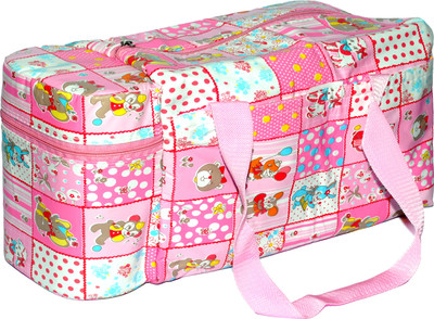 

ANNAPURNA SALES Baby Diaper Bag With Bottle Warmers or Nappy Changing Bag with 2 Bottle Warmers Diaper Bag(Pink)