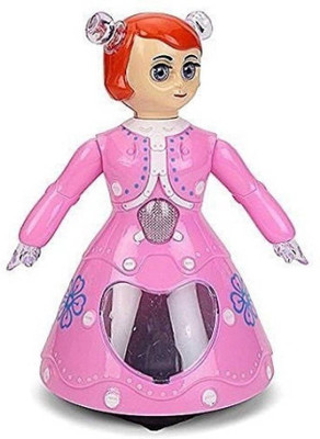 

starsky Toy Doll Dancing with 3D Light Music Gift For KidsToy Doll Dancing with 3D Light Music Gift For Kids(Pink)