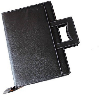Furious3D FAUX LEATHER ADJUSTABLE HANDLE EXECUTE DOCUMENT/ FILE FOLDER(Set Of 1, Black)