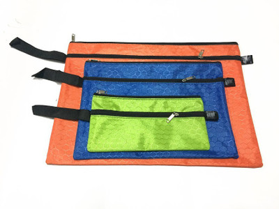 

Yes PVC Zipper Bag(Set Of 3, Orange, Blue, Green)