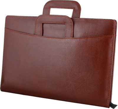 

ZesTale Premium Leatherette Adjustable Handle Document Bag(Set Of 1, Tan)