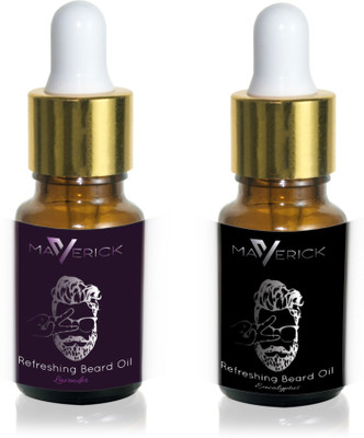 

Maverick Cool Refreshing beard oil pack of 2 with freshness of Lavender & Eucalyptus essential oils & pure Jojoba Hair Oil(10 ml)