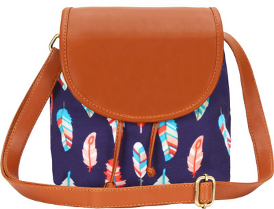 

Lychee Bags Sling Bag(Blue, Brown)