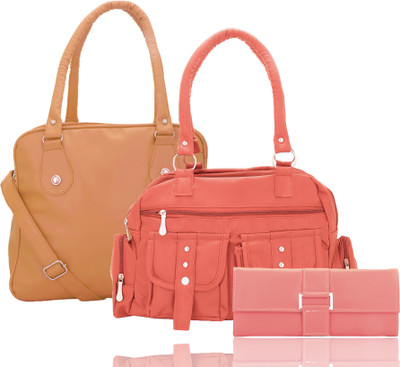 

Lady bar Hand-held Bag(Beige, Orange, Pink)
