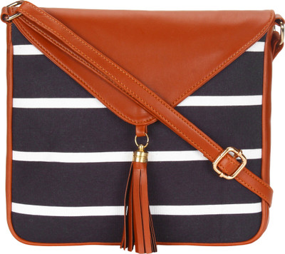 Lychee Bags Sling Bag(Black, Brown)