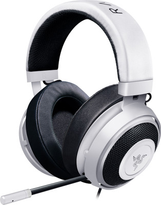 

Razer Kraken Pro V2 Analog Gaming Headset Circular Ear Cushions Wired Headset with Mic(White, On the Ear)