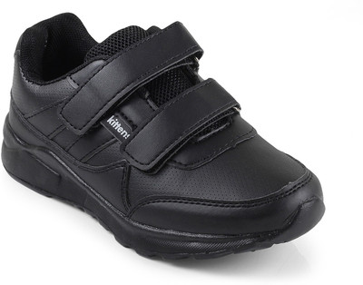

KITTENS Boys Velcro Running Shoes(Black