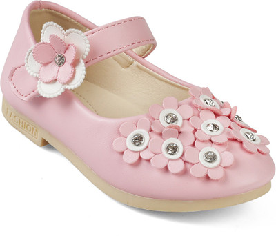 

KITTENS Girls Velcro Ballerinas(Pink