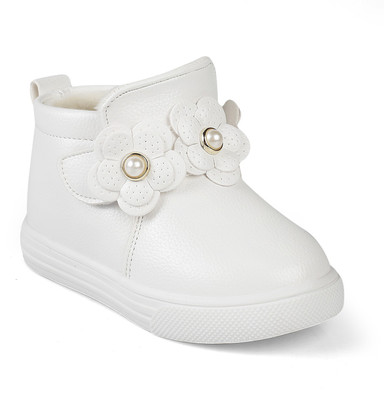 

KITTENS Girls Velcro Casual Boots(White