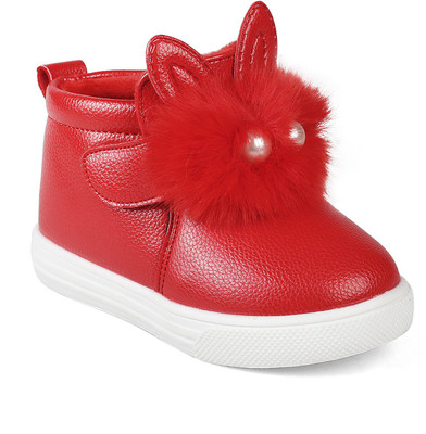

KITTENS Girls Velcro Casual Boots(Red