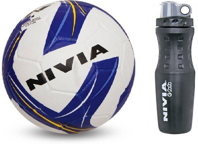 

Nivia Combo of Two- One 'Storm Revolution' Football (Size-5) and one 'G-2020' Sipper bottle- Football Kit