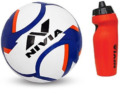 

Nivia Combo of two- one 'Dominator' Football (Size-5) and one 'Radar' Sipper Bottle (Color On Availability)- Football Kit
