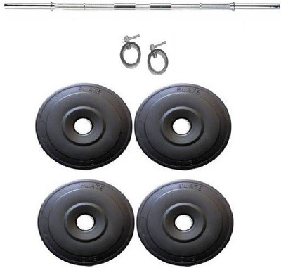 

FACTO POWER 5 Feet Straight Rod, Rod Locks (21 MM) and 20KG (5KG x 4) Weight Plates Gym & Fitness Kit