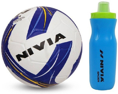 

Nivia Combo of Two- One 'Storm Revolution' Football (Size-5) and one 'Spider' Sipper bottle- Football Kit