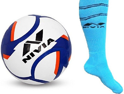 

Nivia Combo of two- one 'Dominator' Football (Size-5) and one Pair of Socks (Color On Availability)- Football Kit