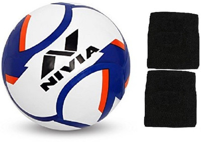 

Nivia Combo of two- one 'Dominator' Football (Size-5) and one Pair of Wrist bands (Color On Availability)- Football Kit