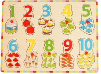 

Wow 1 to 10 Wooden Number with Picture Tray(Multicolor)