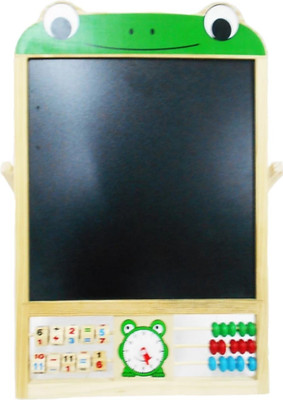

Dhawani Learning Drawing 2 In 1 Writing Board Magnetic Puzzle Double Easel Kid Wooden Toy Sketchpad Gift(Multicolor)