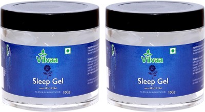 Vilvaa SLEEP GEL with Aloe Vera 100g - Pack of 2 ( No Miner Oils, No Petro Chemicals) - For Stress Relief, Relaxation and Enhance Sleep(200 g)