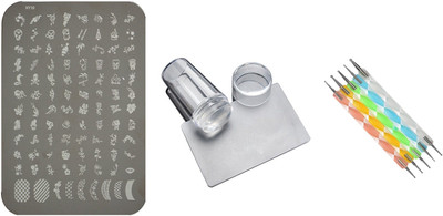 

Royalkart XY Series With Silicon Stamper And 5 pcs Double-Sided Dotting Tool(XY 10)(Multi)