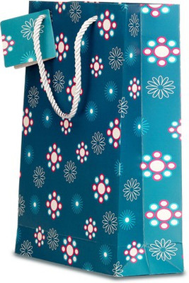 Tatva Printed Party Bag(Blue, Pack of 10)