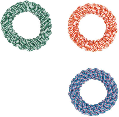 

Sri High Quality Cotton Braided Rope Ring Dental Teething Bite Resistant Chew Toy For Dog-Medium (Combo (3 Pc)) Cotton Chew Toy For Dog