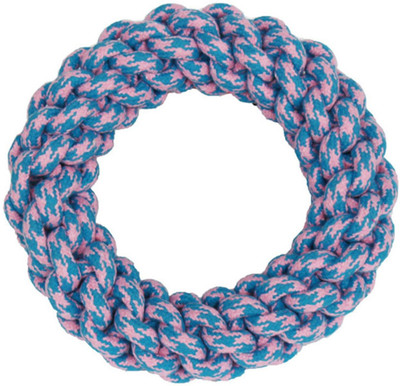 

Sri High Quality Cotton Braided Rope Ring Dental Teething Bite Resistant Chew Toy For Dog-Medium (Blue) Cotton Chew Toy For Dog