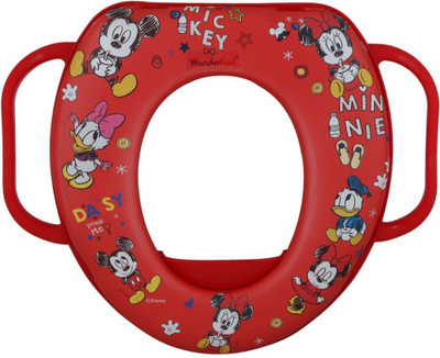 

Mummamia Kids Disney Characters Printed Soft Cushion Potty Seat With Handles - Baby Mickey Potty Seat(Red)
